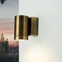 Spot mural extérieur IP64 laiton inoxydable GU10...