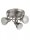 Deckenstrahler drehbar Metall Silber Weiß GU10 H:17 cm