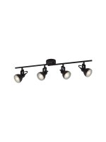 Deckenspot schwenkbar Metall Silber Weiß GU10 L:81 cm