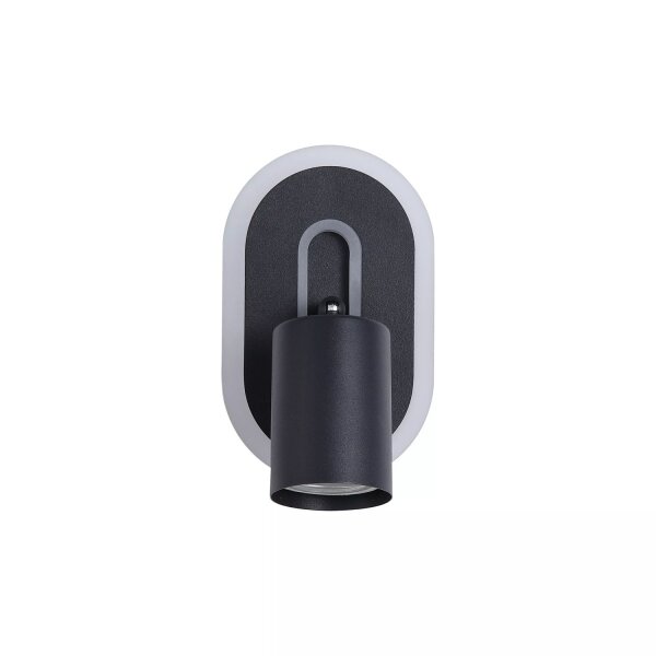 Wandstrahler schwenkbar Metall Schwarz GU10 H:16 cm