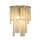 Wandleuchte Glas Metall Gold Weiß E14 H:30 cm 2-flammig