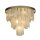 Deckenleuchte Glas Metall Gold Weiß E14 H:41,5 cm