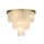 Pendelleuchte Glas Metall Gold Weiß E14 Ø45 cm blendarm