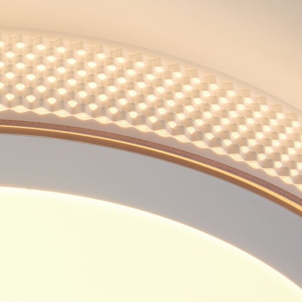 LED Deckenleuchte 3000K Metall Weiß Ø39,5 cm blendarm