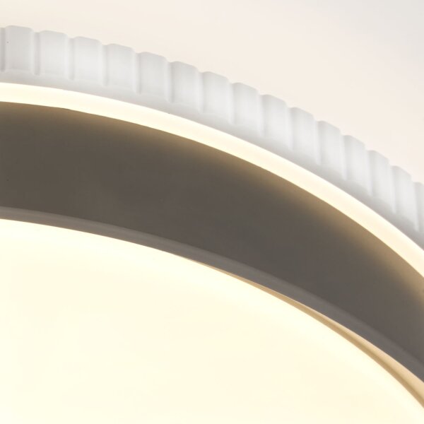 LED Deckenleuchte 3000K Metall Grau Ø39 cm blendarm
