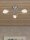 Deckenlampe Glas Metall Kristall Chrom Weiß E14 B:60 cm