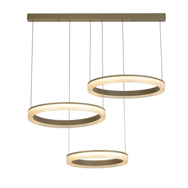 LED Pendelleuchte CCT 2700-4000K Sandfarben B:45 cm