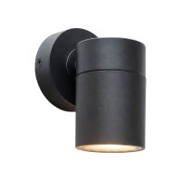 Au&szlig;enwandleuchte Glas Schwarz GU10 IP65 H:11,3 cm