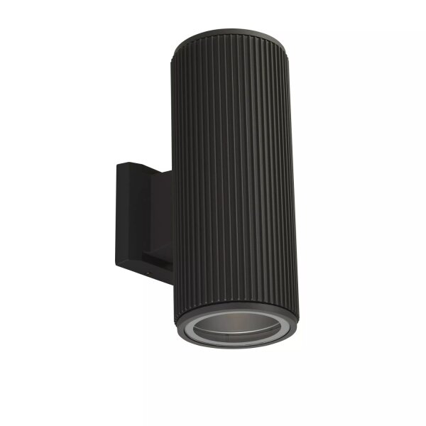 Außenwandleuchte Aluminium Glas Schwarz E27 IP54 modern