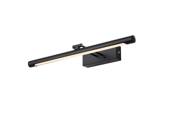 LED Wandlampe Akku 3000-6500K Metall Schwarz B:45,5 cm