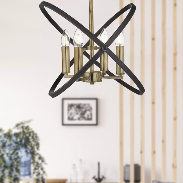 Deckenleuchte Metall Bronze Schwarz E14 Ø45 cm Käfig
