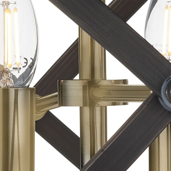 Deckenleuchte Metall Bronze Schwarz E14 Ø45 cm Käfig