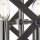 Deckenlampe Metall Zinn Schwarz E14 Ø45 cm Ringe