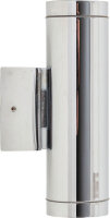 Wetterfeste Wandleuchte SERRES Chrom IP54 Up Down