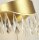 LED Wandleuchte Zugschalter 4000K Kristallglas Gold