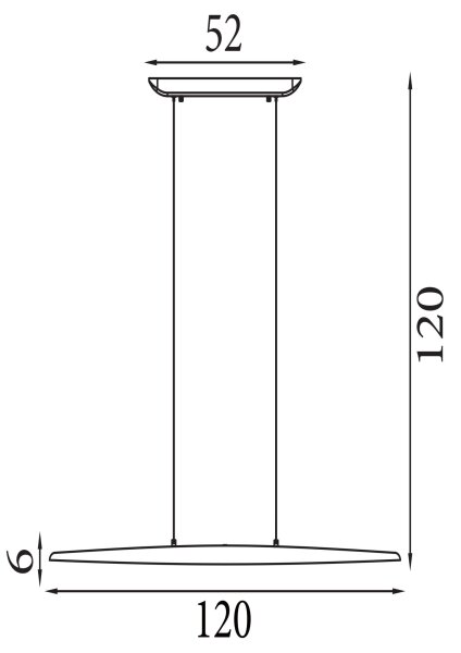 LED Hängelampe CCT 2700-4000K Holzasche Natur L:120 cm