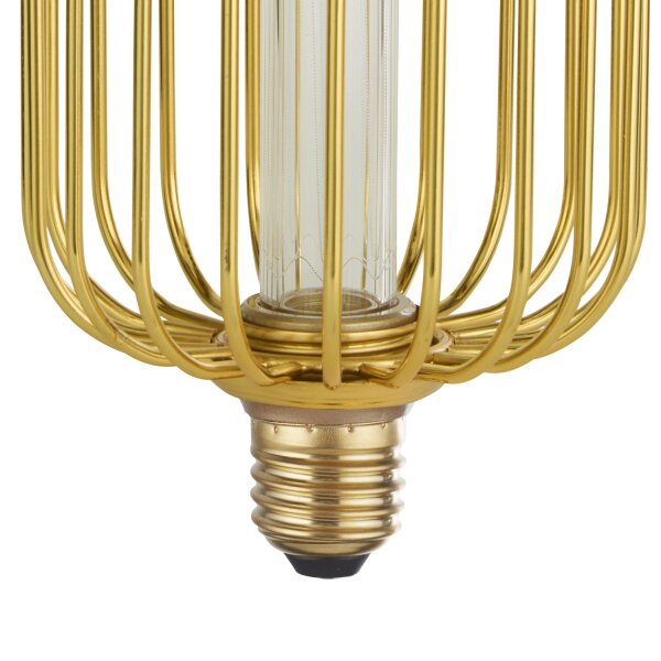 LED Leuchtmittel 1800K Glas Metall Gold E27 H:16,9 cm