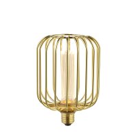LED Leuchtmittel 1800K Glas Metall Gold E27 H:16,9 cm