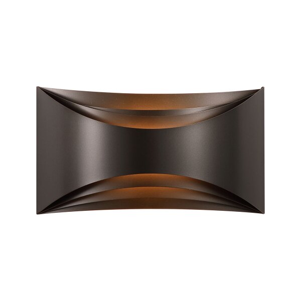 LED Wandlampe Up Down 2700K Metall Bronze H:15 cm