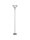 Stehlampe Fußschalter Glas Silber Weiß E27 H:179 cm