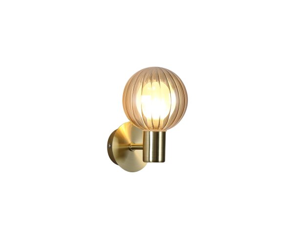 Wandleuchte Glas Messing Champagner G9 IP44 H:12,4 cm