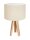 Creme wei&szlig;e Tischlampe Holz Dreibein 46cm Retro AYLMER