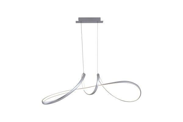 LED Pendelleuchte dimmbar 3000K Aluminium Grau L:90 cm