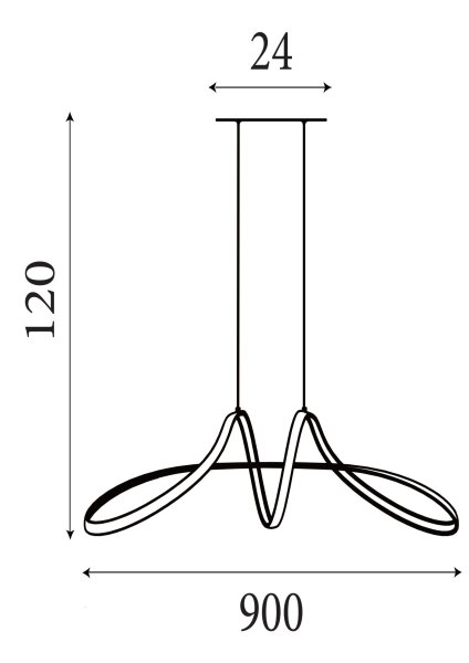 LED Pendelleuchte dimmbar 3000K Aluminium Grau L:90 cm