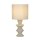 Tischlampe Leinen Stoff Beige E27 H:40,5 cm blendarm