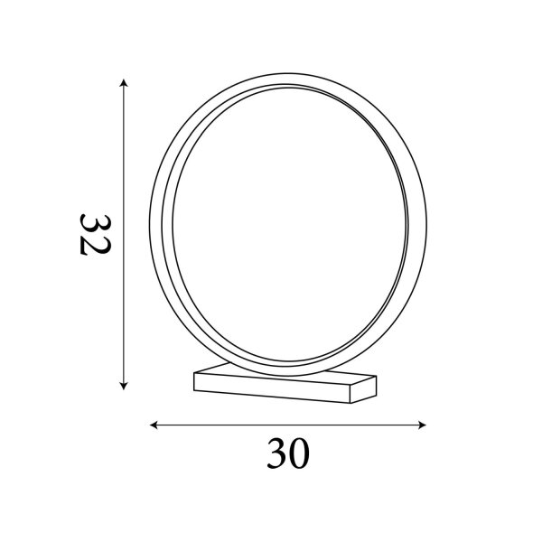 LED Tischlampe Modern 2700K Bambus Natur H:32 cm Ring