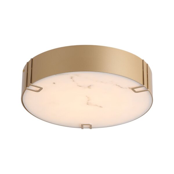LED Deckenlampe 3000K Metall Harz Gold IP44 Ø35 cm rund