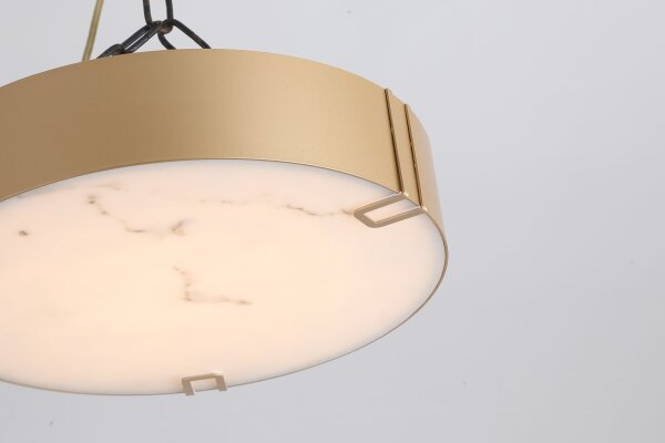 LED Deckenlampe 3000K Metall Harz Gold IP44 Ø35 cm rund