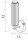 LED Wandlampe dimmbar 3000K Glas Metall Messing H:32 cm