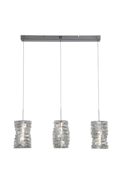 LED Pendelleuchte 4000K Kristallglas Chrom L:80 cm