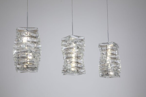 LED Pendelleuchte 4000K Kristallglas Chrom L:80 cm
