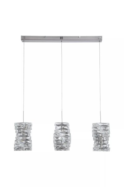 LED Pendelleuchte 4000K Kristallglas Chrom L:80 cm