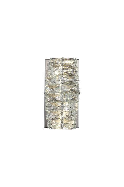 LED Wandleuchte 4000K Kristallglas Chrom T:14,5 cm