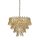 Kronleuchter Glas Metall Gold matt E14 Ø60 cm klassisch