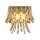 Wandleuchte Glas Metall Kristall Gold matt E14 T:19 cm
