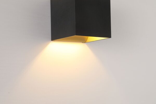 Wandleuchte Up Down Aluminium Schwarz Gold G9 B:9,7 cm