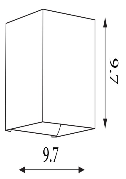 Wandleuchte Up Down Aluminium Schwarz Gold G9 B:9,7 cm