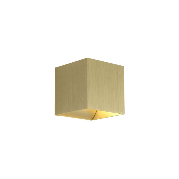 Wandlampe Up Down Aluminium Gold G9 H:9,7 cm eloxiert