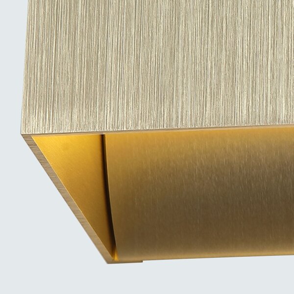 Wandlampe Up Down Aluminium Gold G9 H:9,7 cm eloxiert