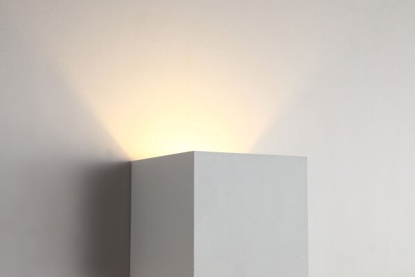 Wandlampe Up Down Aluminium Sandweiß G9 B:9,7 cm Würfel