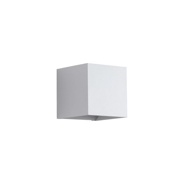 Wandlampe Up Down Aluminium Sandweiß G9 B:9,7 cm Würfel