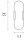 LED Wandlampe 3000K Harz Gold Weiß IP44 H:35 cm oval