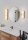 LED Wandleuchte 3000K Harz Gold Weiß IP44 H:50 cm