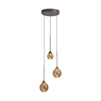 LED H&auml;ngelampe 2700-4000K Glas Bronze Champagner &Oslash;40 cm