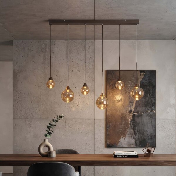 LED Hängelampe dimmbar 2700-4000K Bronze Champagner