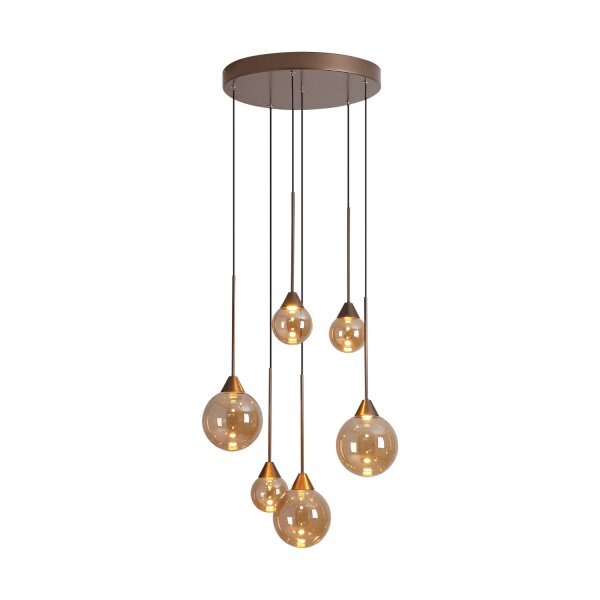 LED Hängelampe 2700-4000K Glas Bronze Champagner Ø50 cm